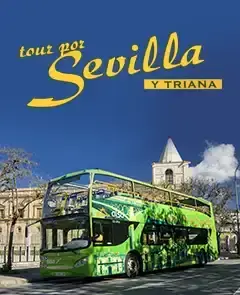 Bus turístico verde en Sevilla 